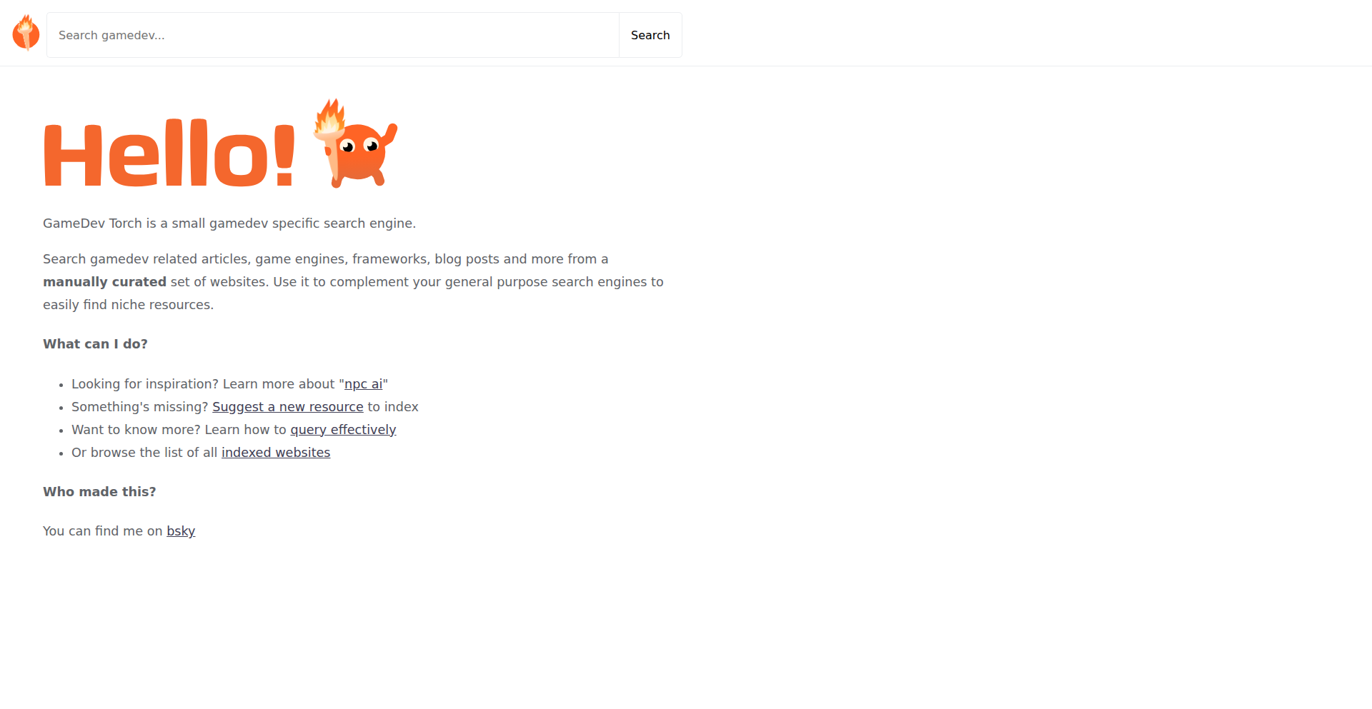 GameDev Search Engine