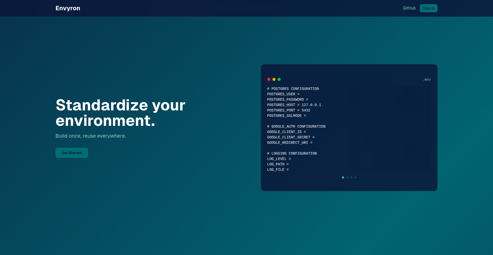 Envyron: Template-Driven Env Var & Boilerplate Generator