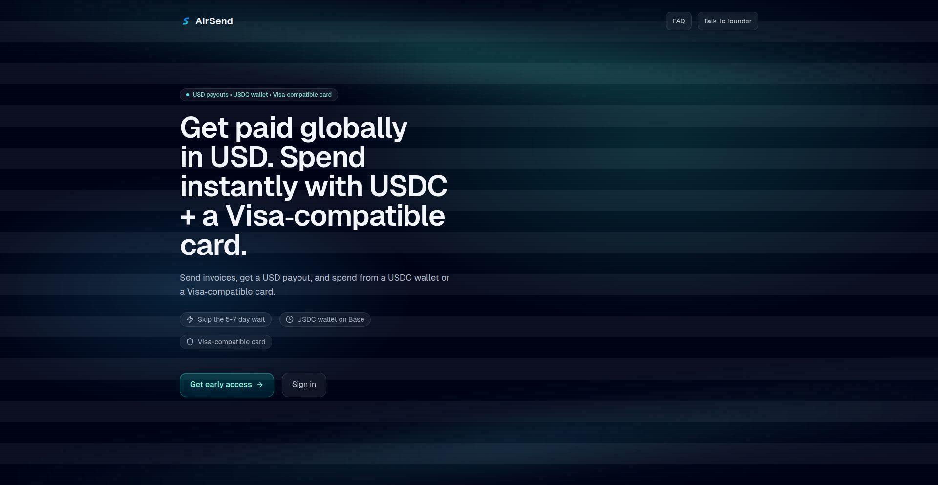 AirSend: エア送信 - デジタル遊牧民のためのUSD決済ブリッジ