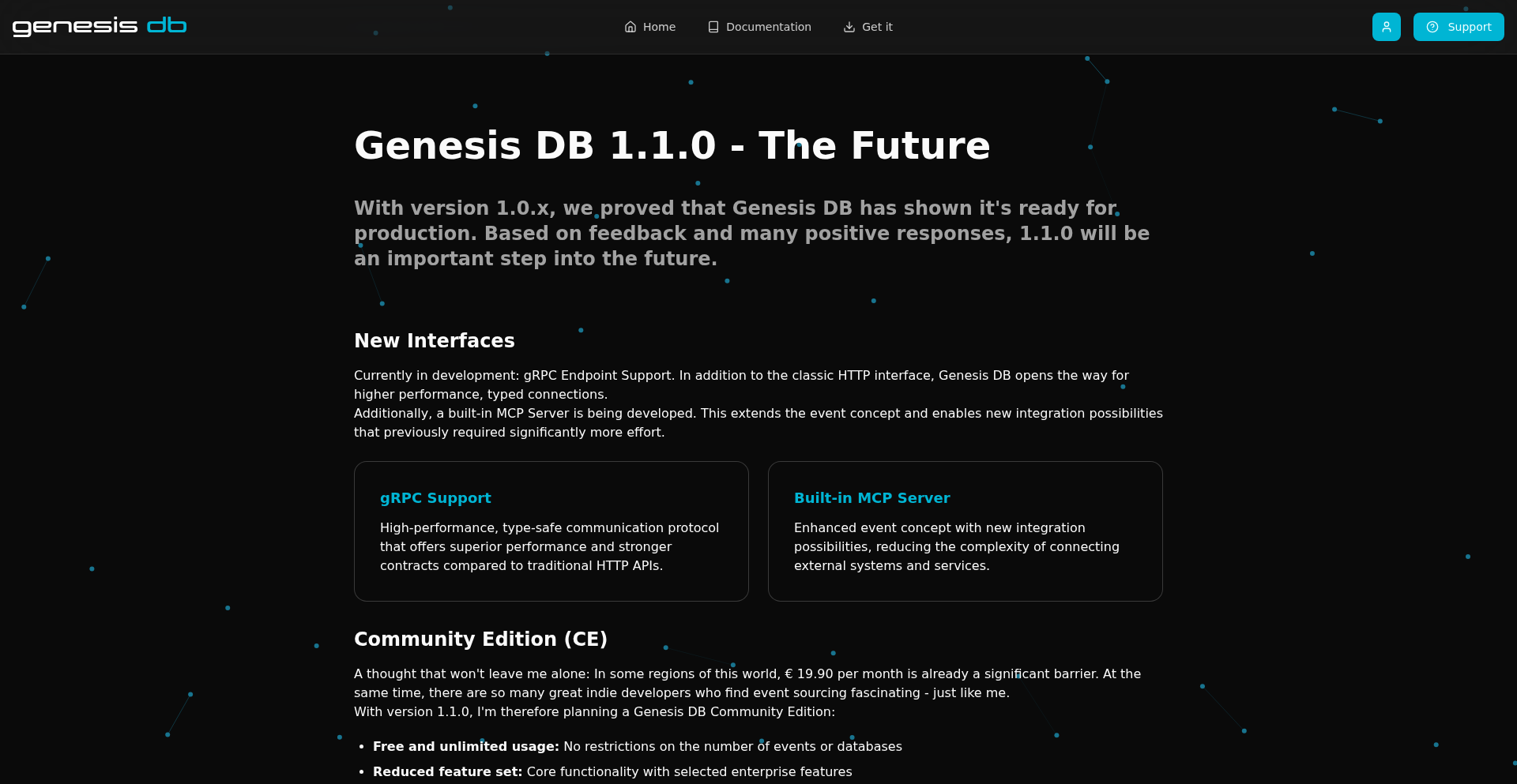 Genesis DB: イベントソーシング型データベース