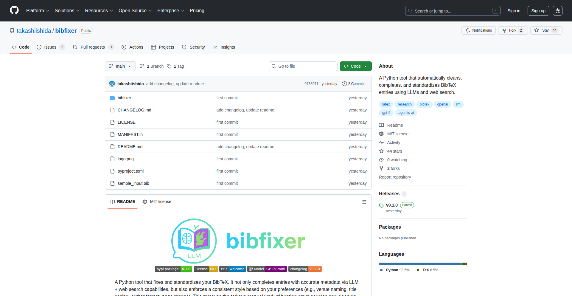 AI駆動型BibTeXクリーナー
