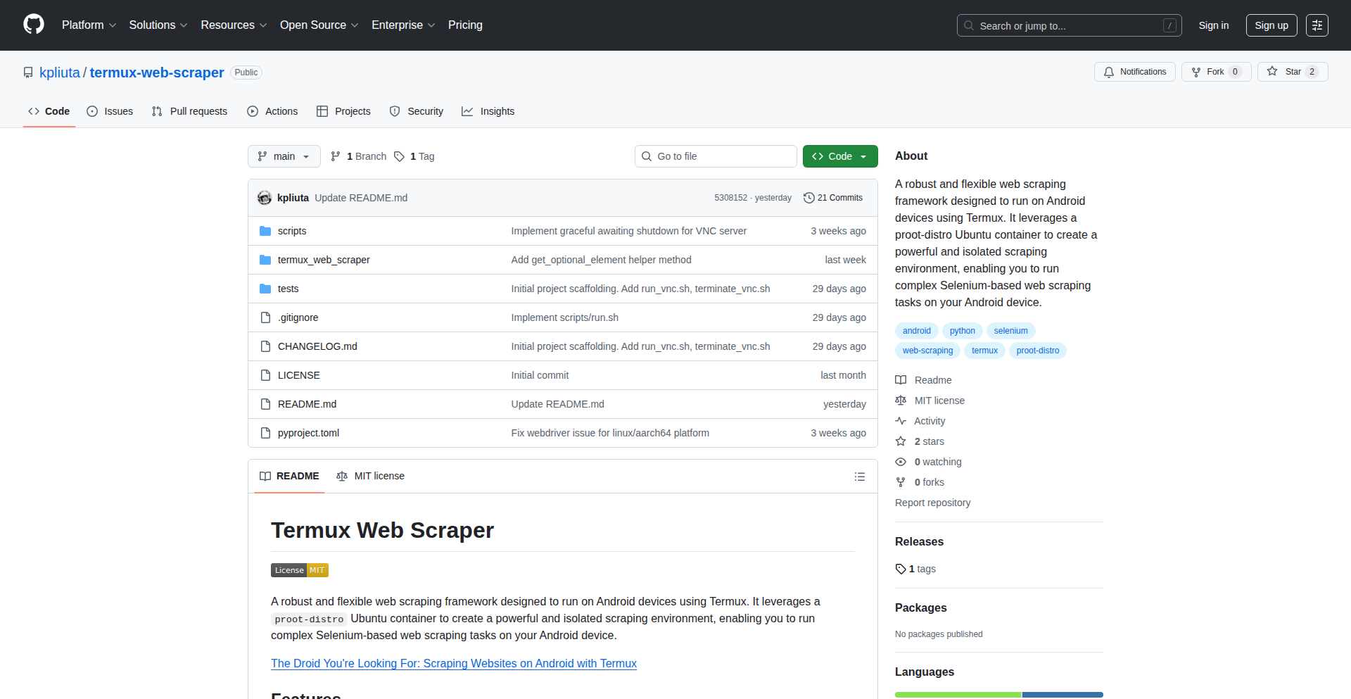 Android Webスクレイピング・フレームワーク