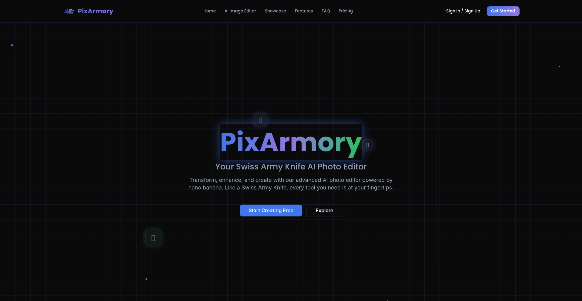 PixArmory: ブラウザベースのAI画像編集多機能ツール