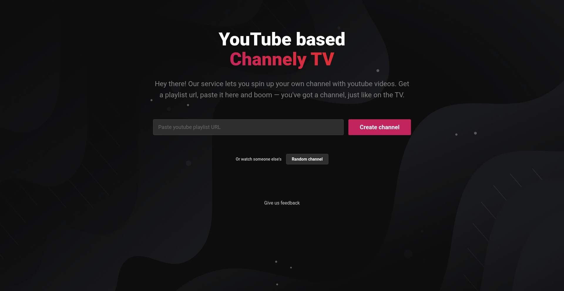 YouTubeプレイリストTV変換器 ChannelyTV