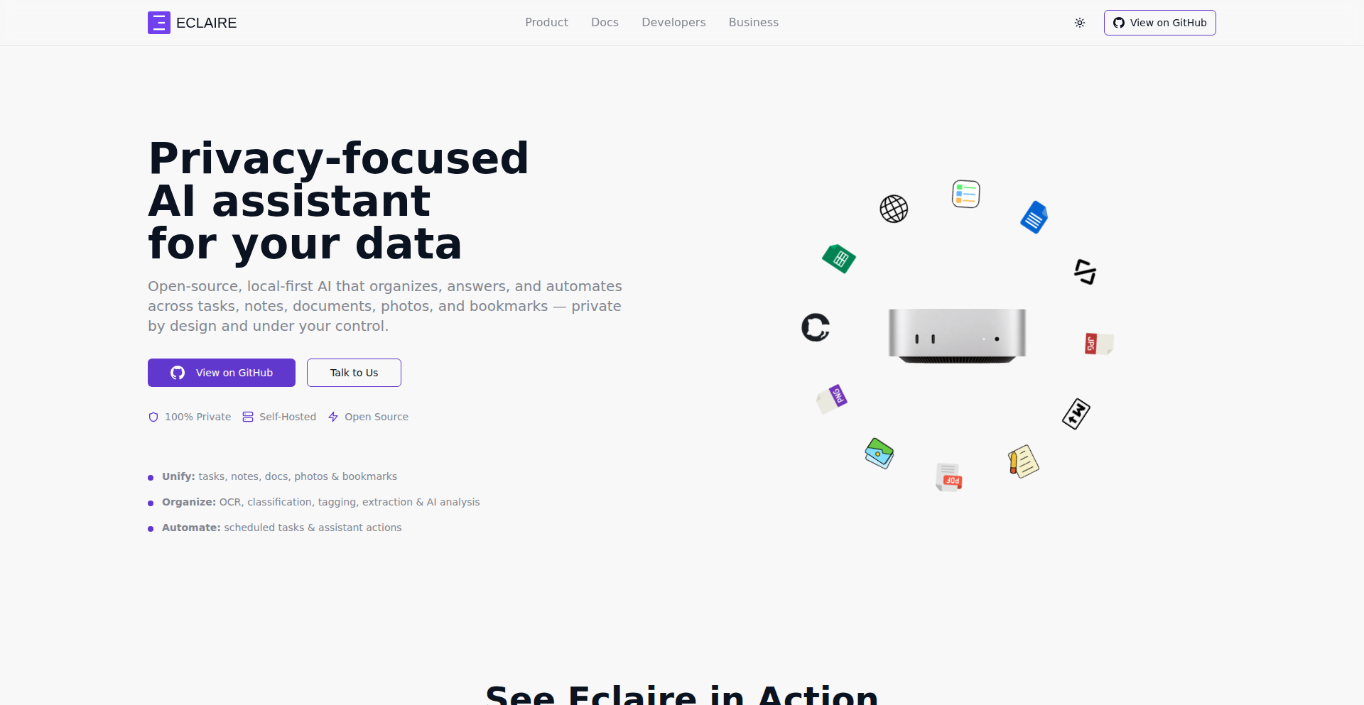 Eclaire: Private AI Data Nexus