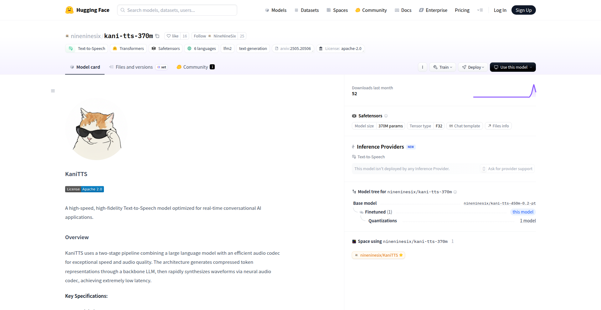 KaniTTS: Lightweight Neural Text-to-Speech