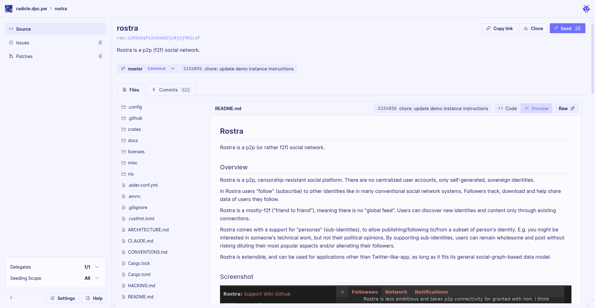 Rostra: P2P Identity Navigator
