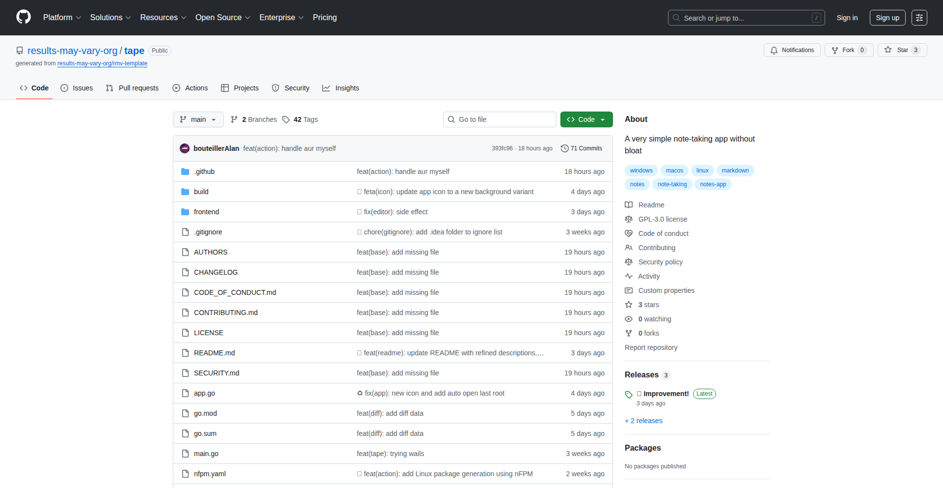 Tape: Uncluttered Markdown Editor
