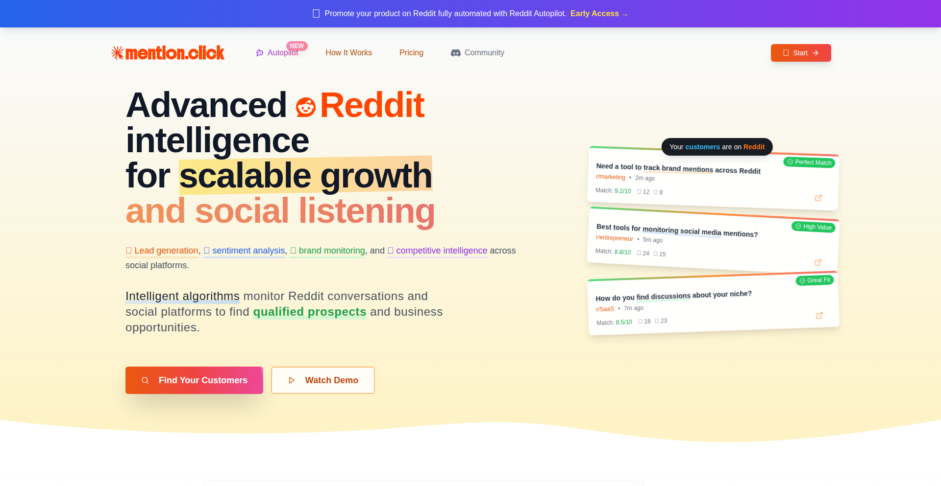 Mention.click - AI-Powered Reddit Conversation Navigator