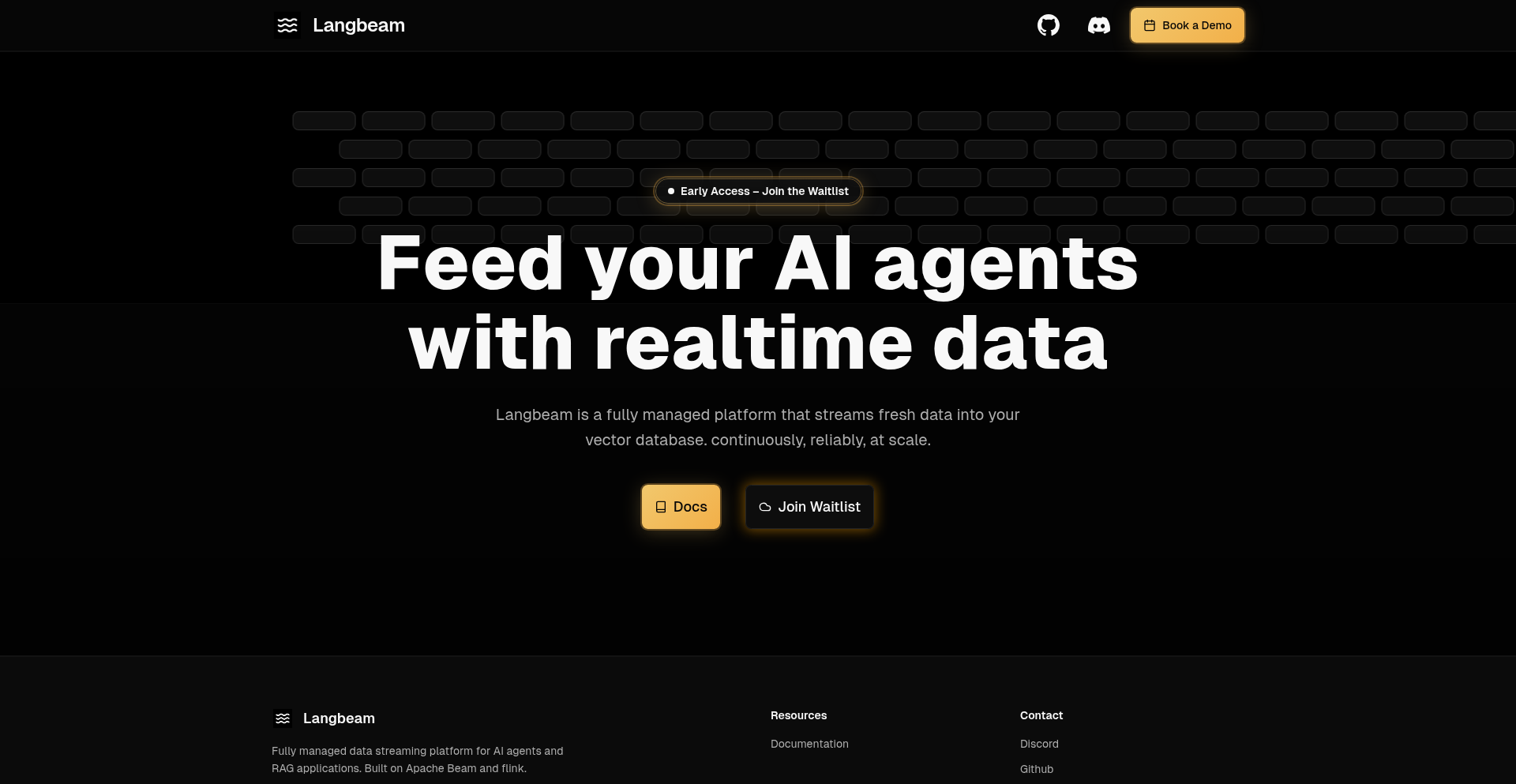 LangBeam: Realtime Vector Data Streamer