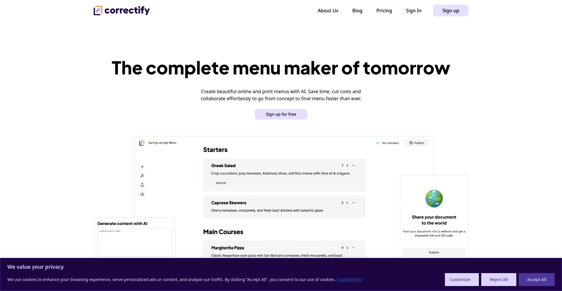 MenuForge AI