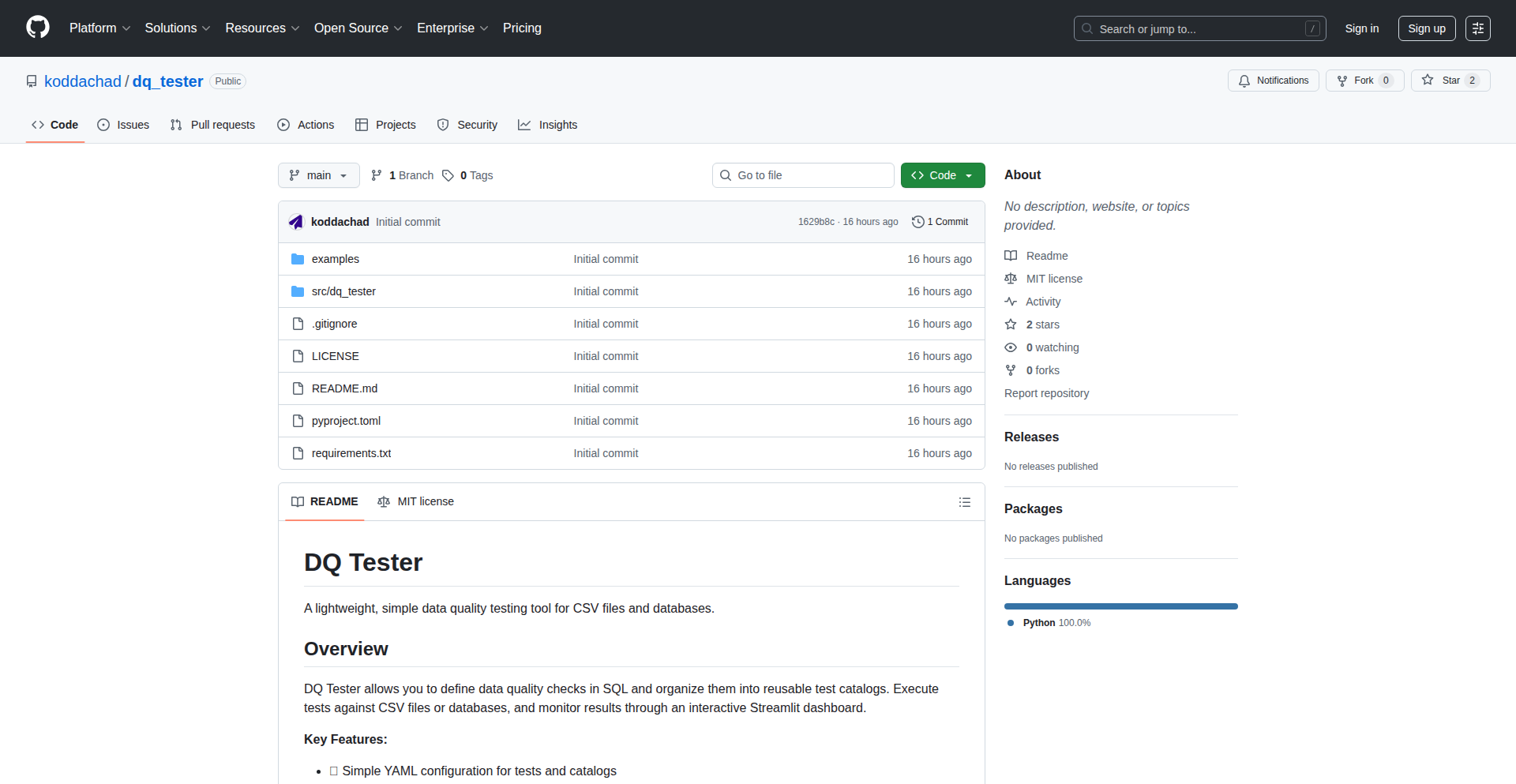 Dq_tester: YAML-Configured Data Quality Guardian