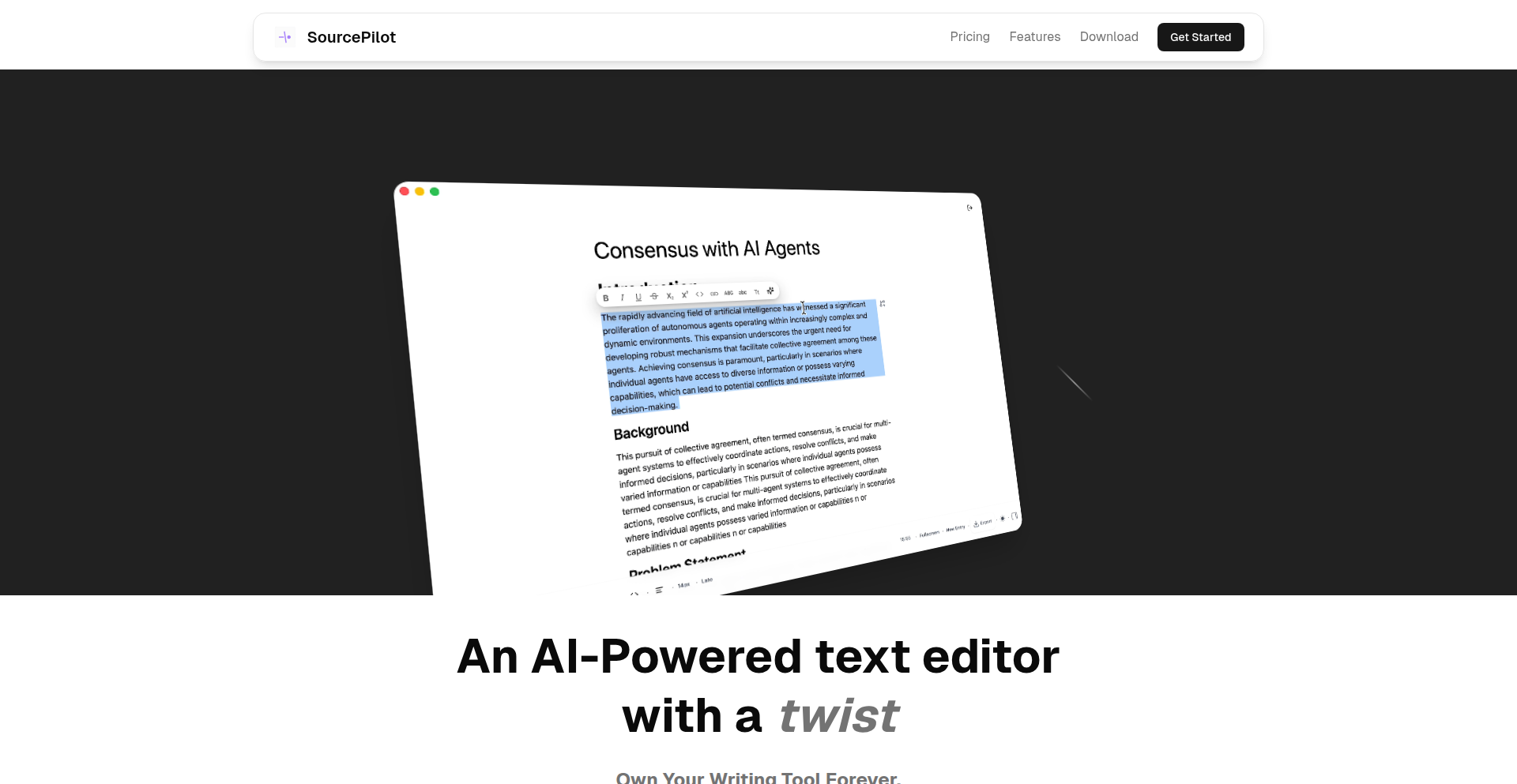 SourcePilot: AI-Augmented Writing Copilot