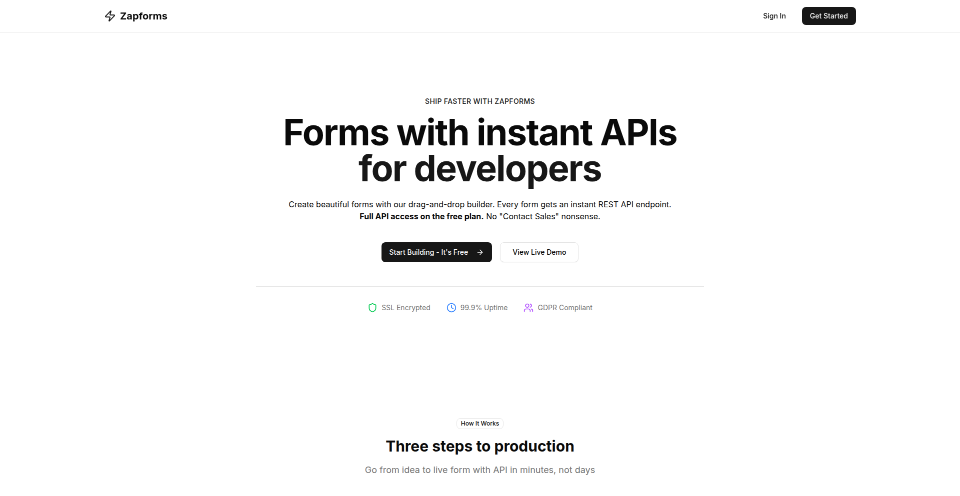 ZapForms: 即时API表单生成器