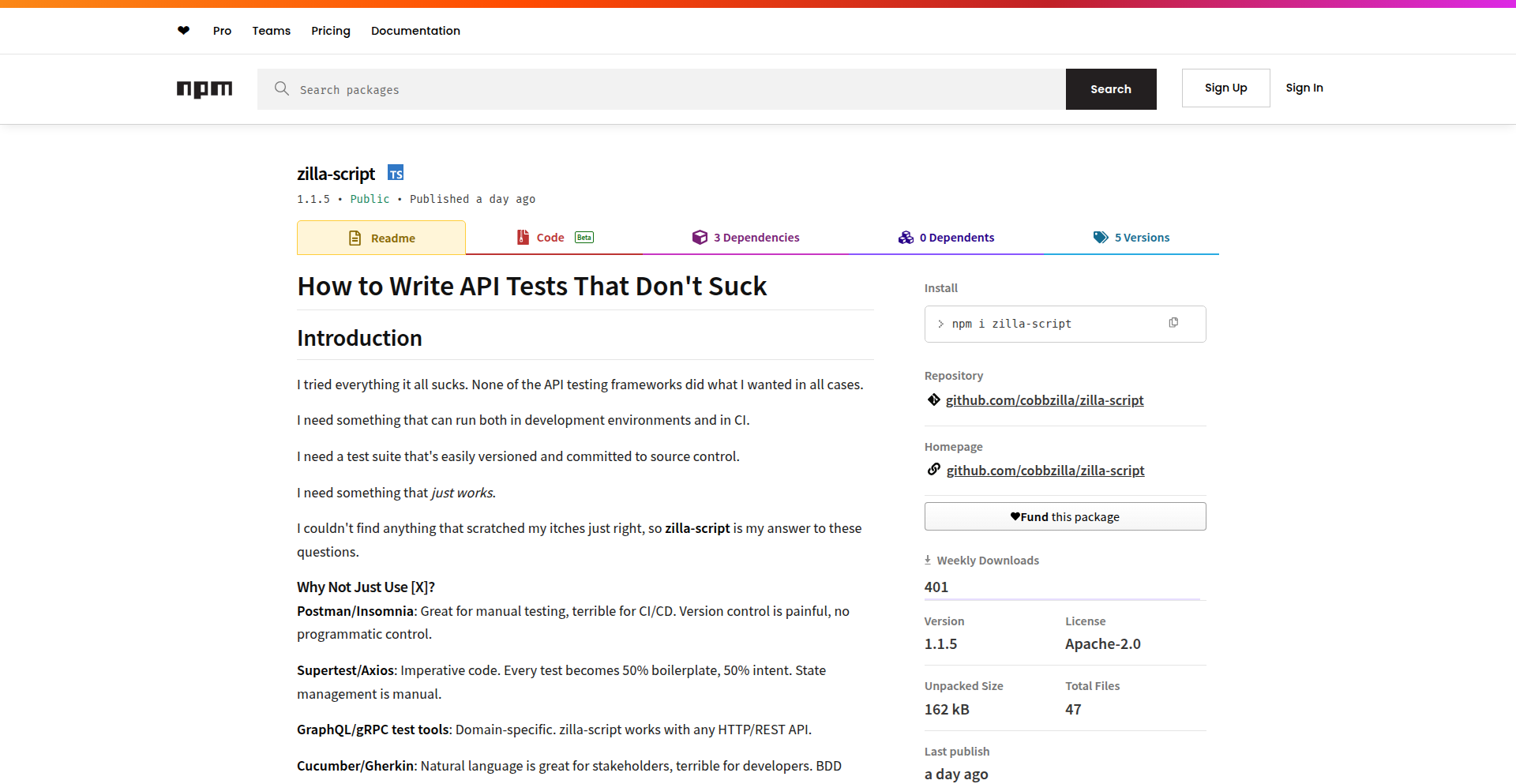 Zilla-Script: 声明式 REST API 测试框架
