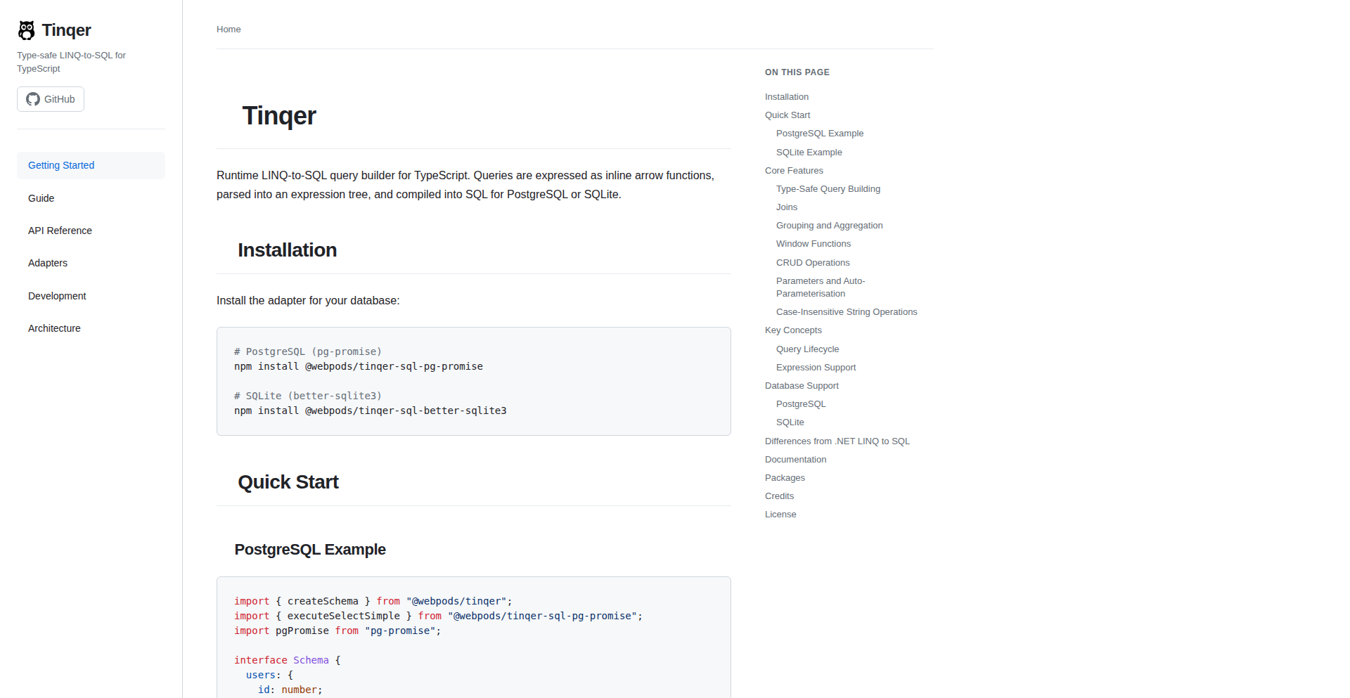 TinqerJS - TypeScriptのためのLINQ風クエリビルダー