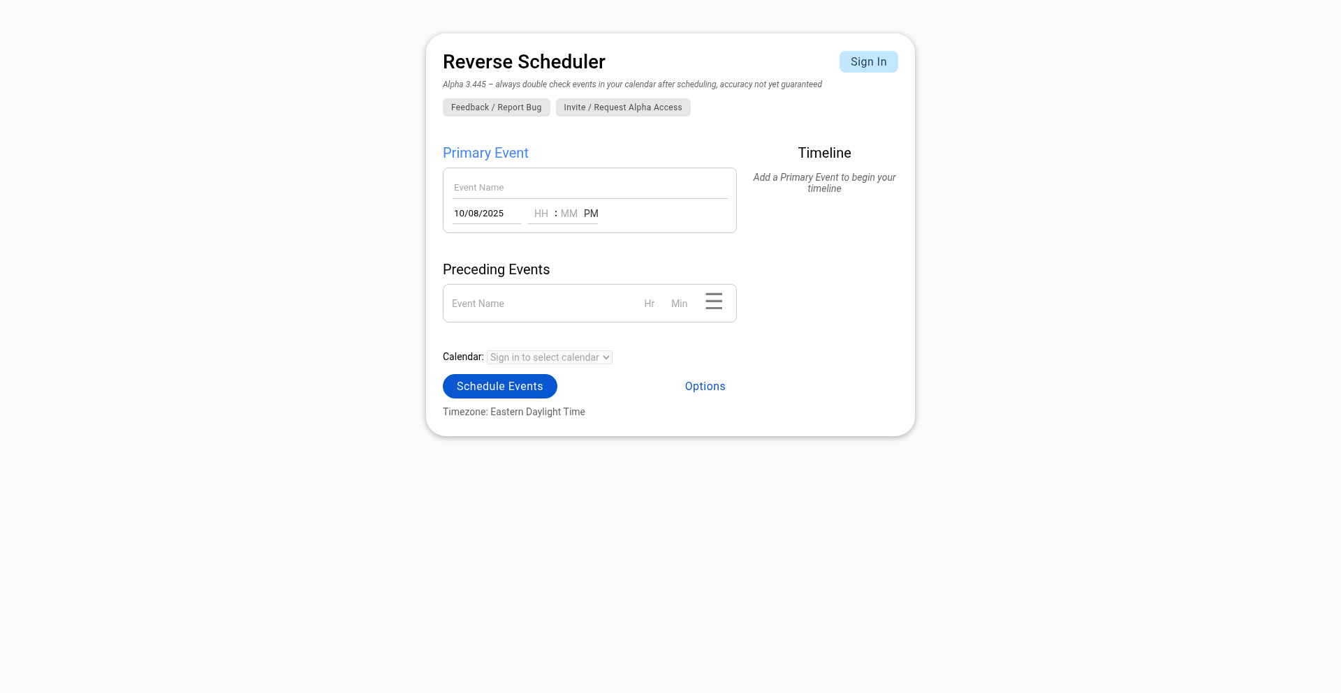 逆算スケジューラ (Reverse Scheduler)