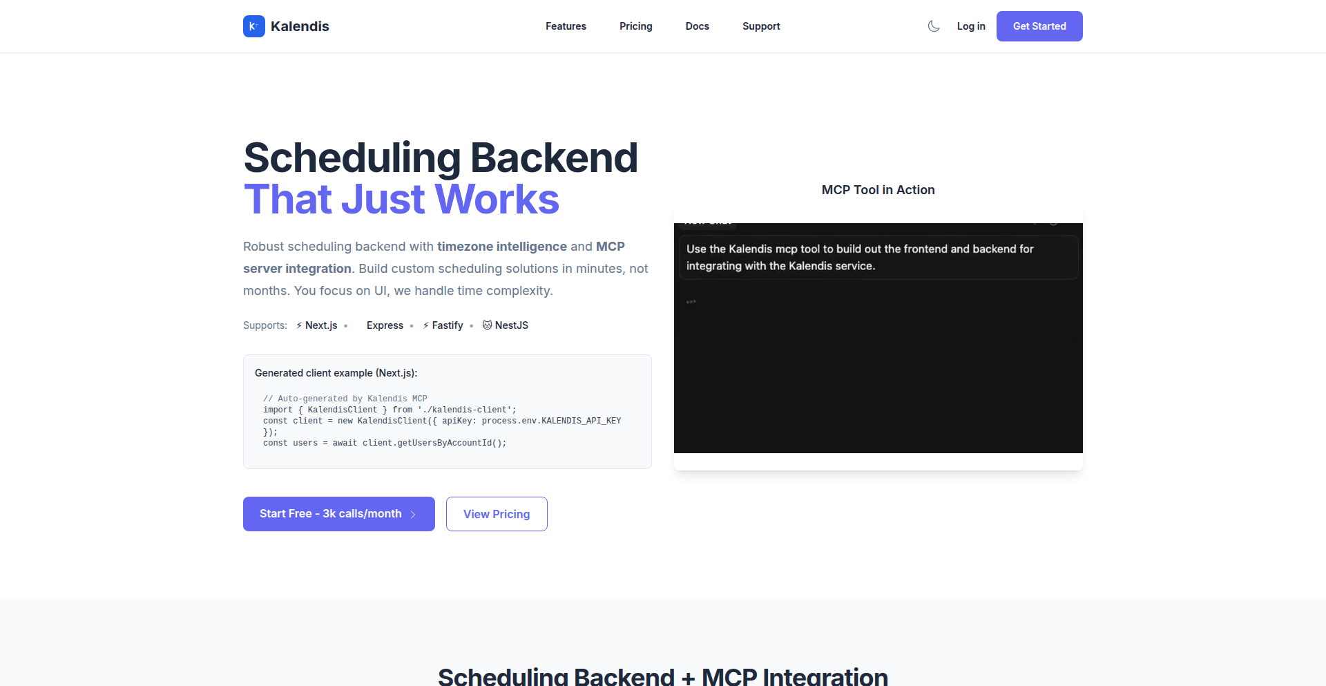 Kalendis Scheduling API