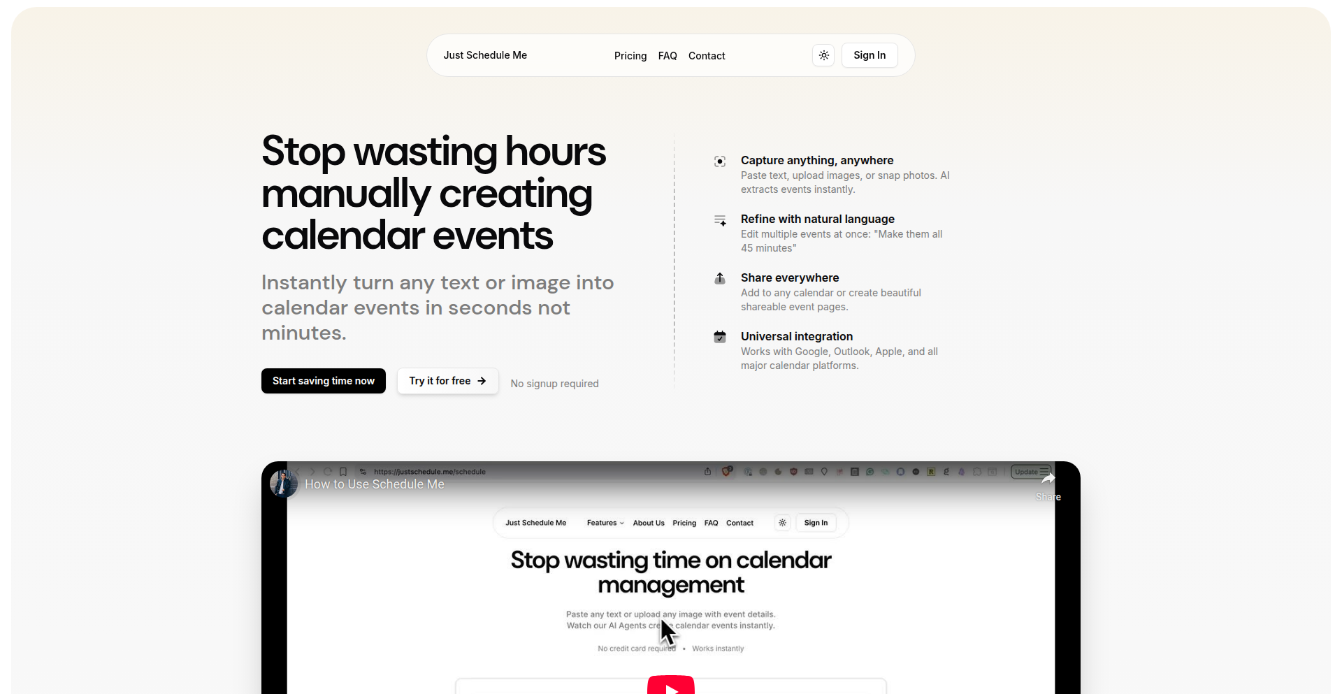 Just Schedule Me - イベント自動調整アシスタント