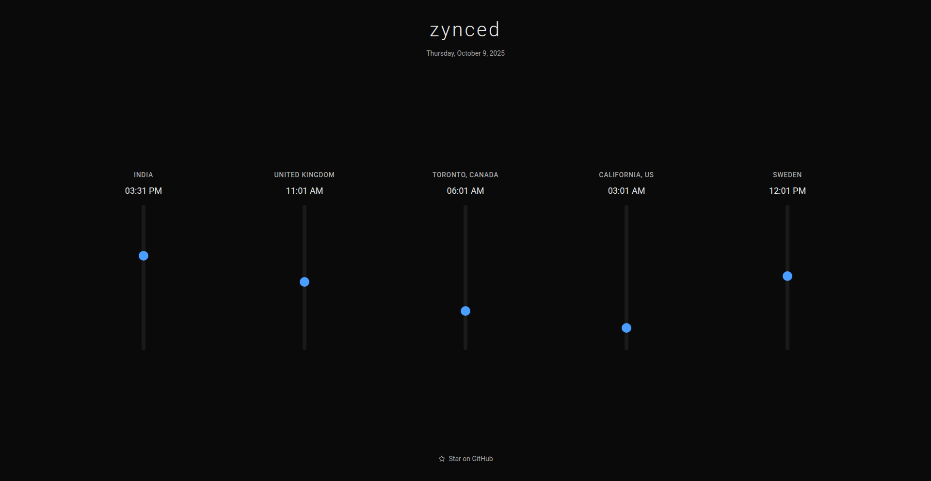时区同步器 Zynced