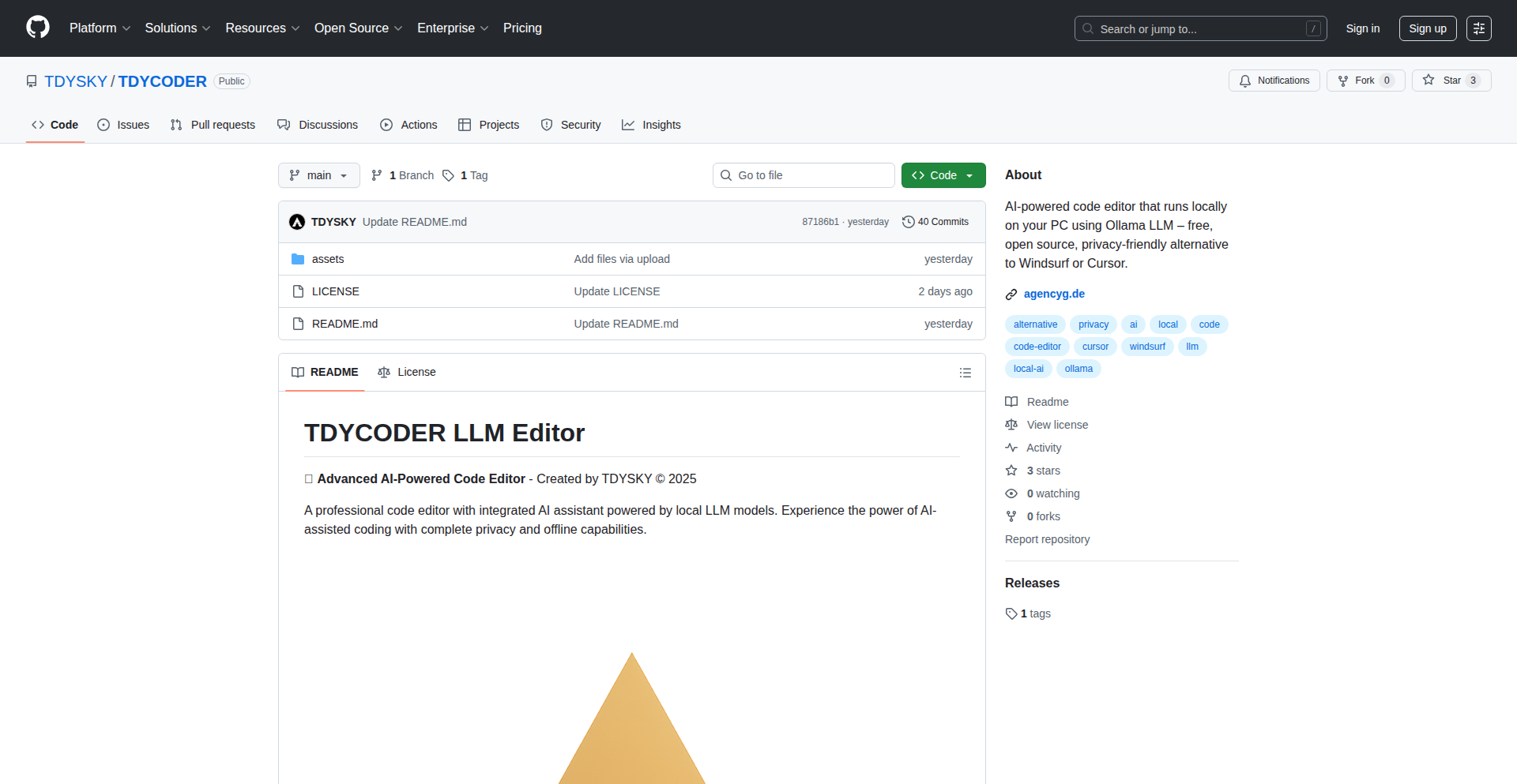 Tdycoder: 本地AI驱动的代码助手