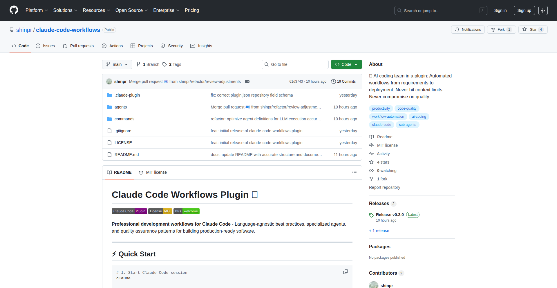 Claude Code Auto-Dev Workflows