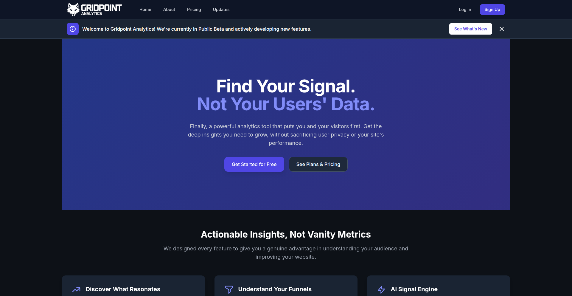 Gridpoint Analytics - 隐私优先的云边协同Web分析
