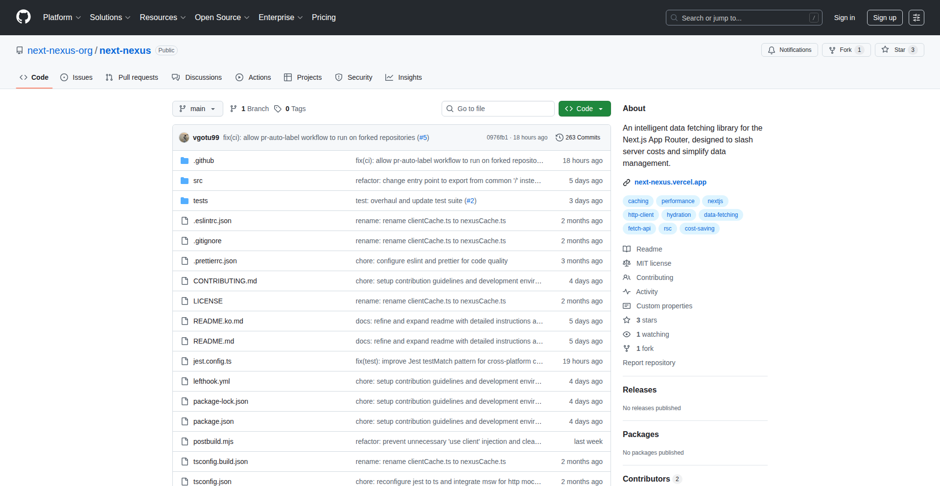 Next-Nexus: Intelligent Data Layer for Next.js