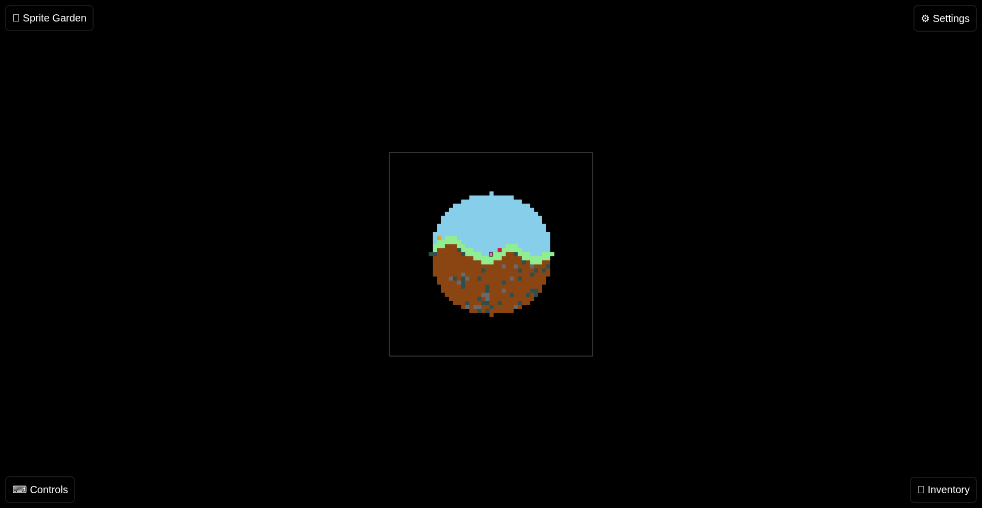 Sprite Garden: ブラウザで動くハック可能な2Dサンドボックス