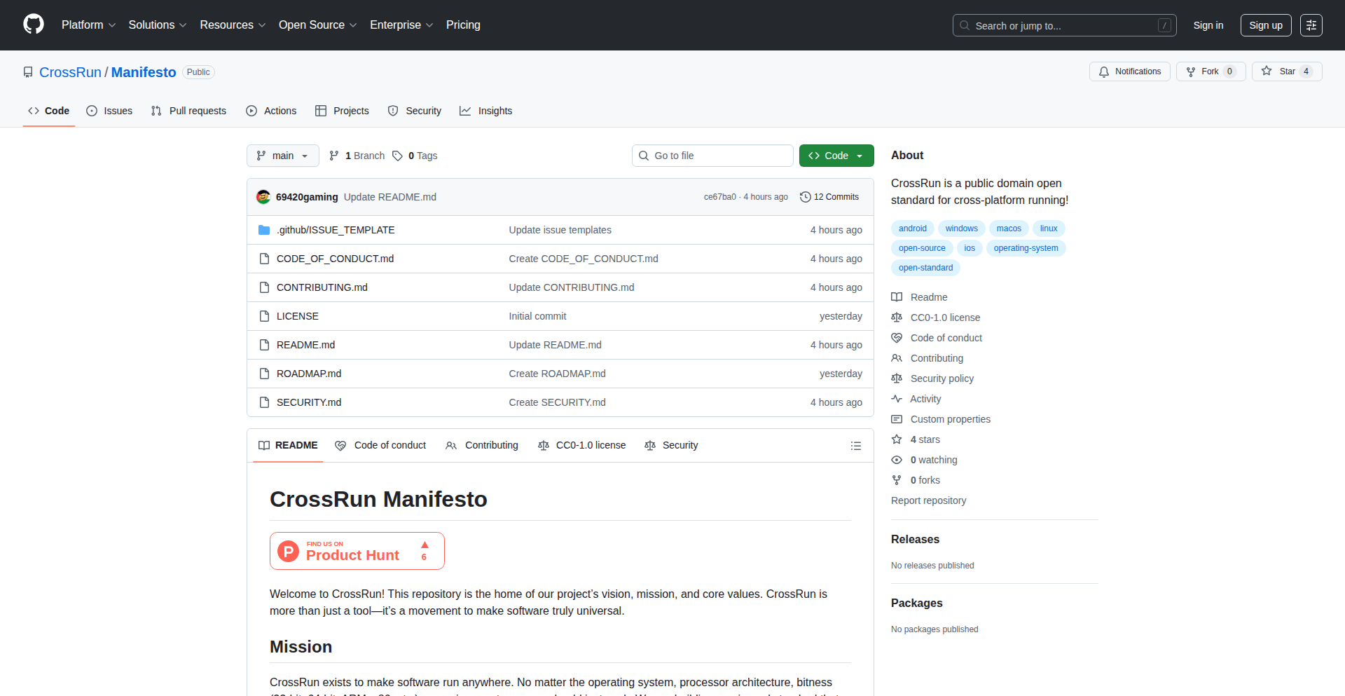 CrossRun: Universal Executable Standard