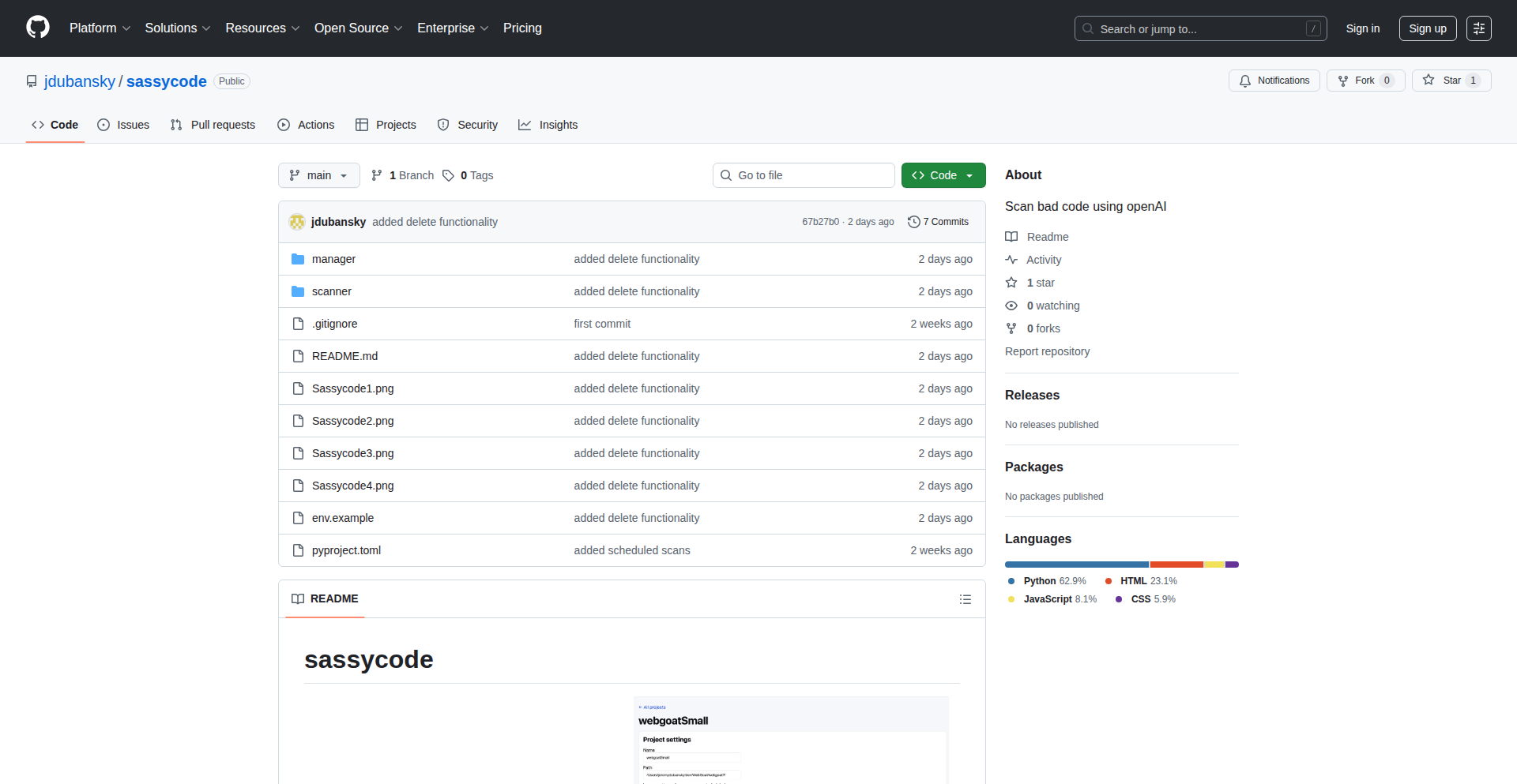 SassyCode AI Security Scanner