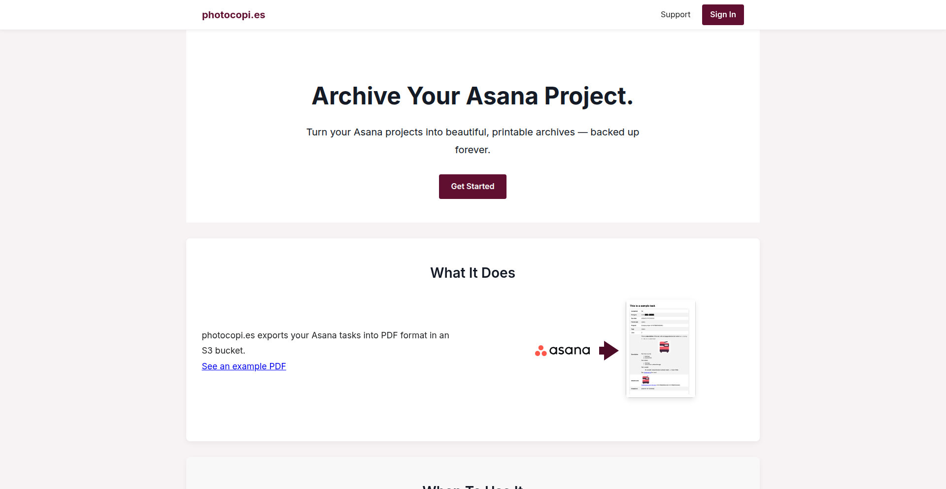 photocopi.es: Asana Task Archiver