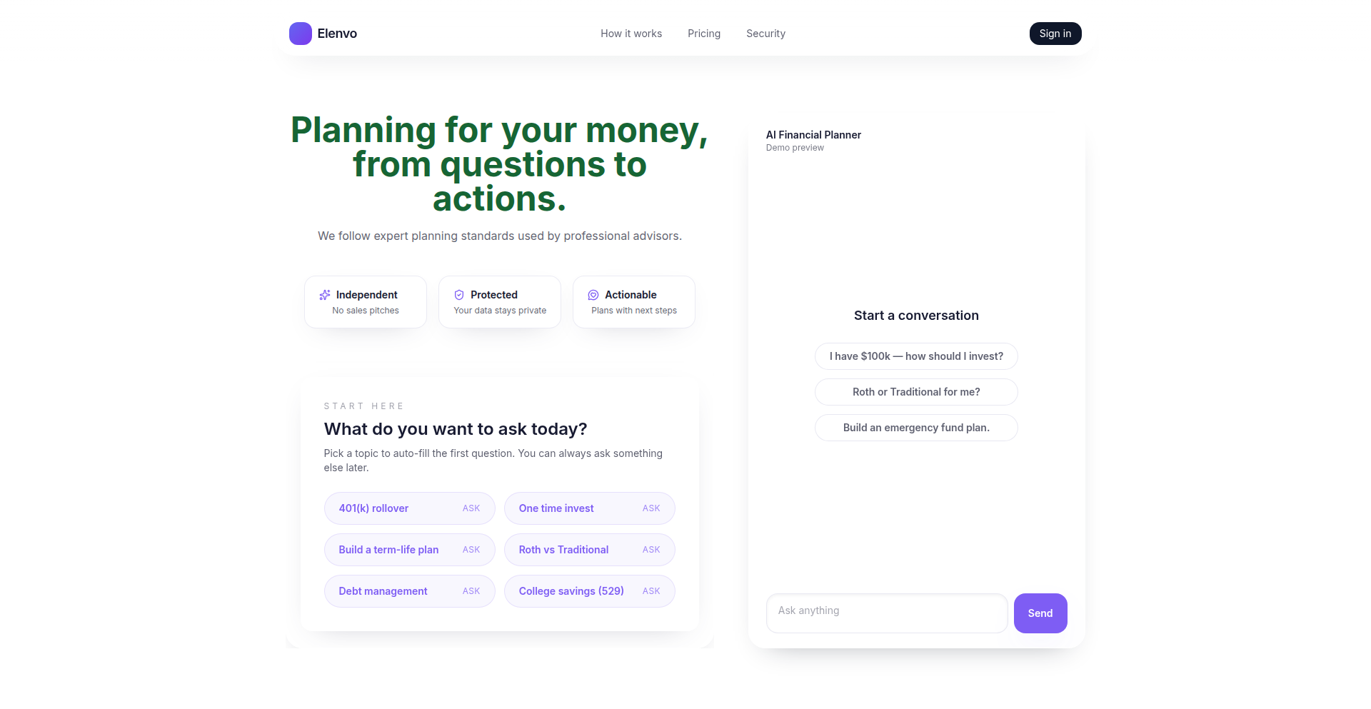 Elenvo.ai: 智能财金规划引擎