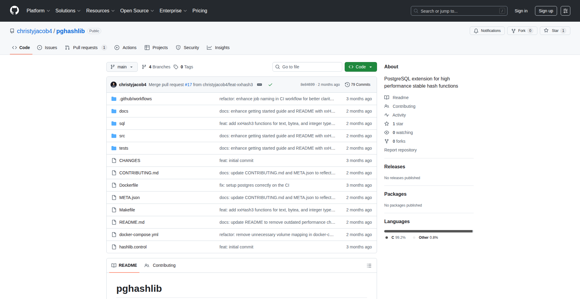 Pghashlib: Postgres 的稳定哈希仓库