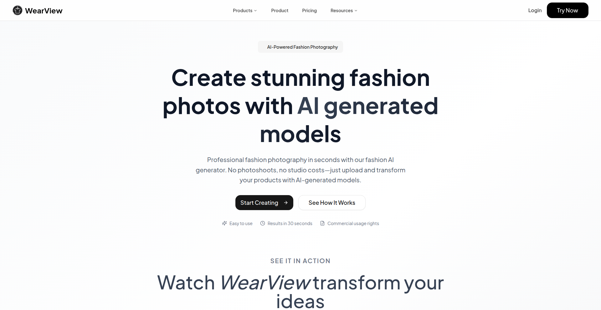 WearView: AI时尚模特生成器