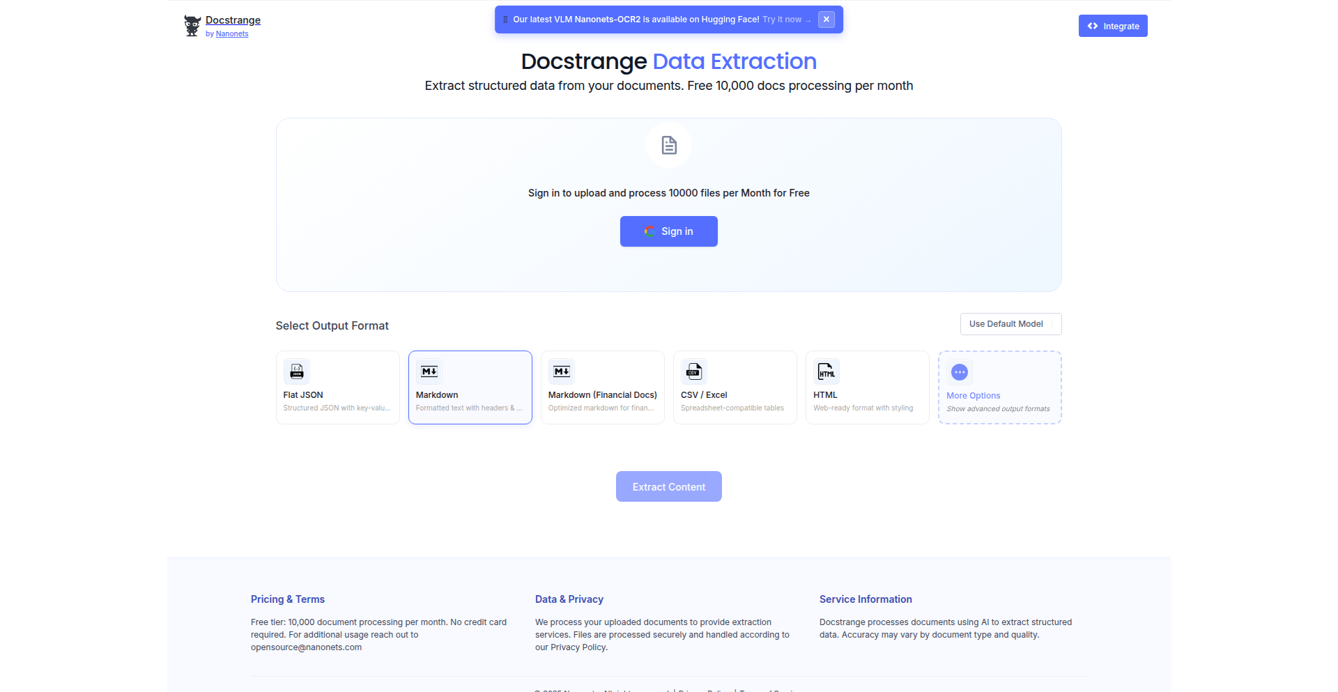 DocStrange: LLM-Optimized Data Orchestrator