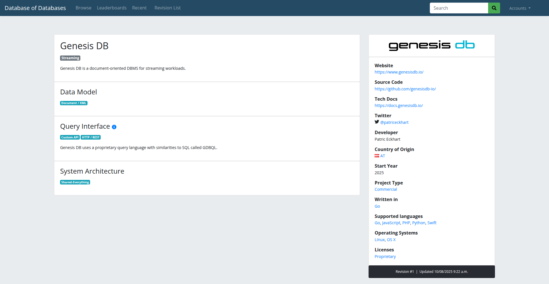 GenesisDB: GDPR-Ready Event Sourcing Engine