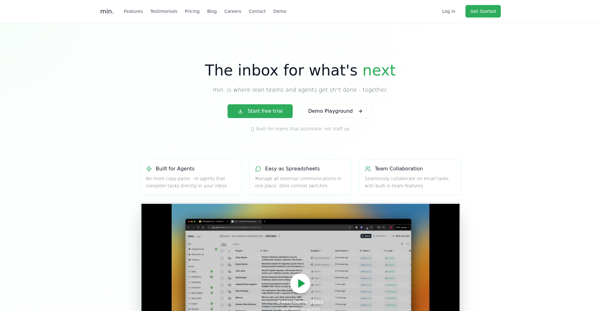 min. AI-Powered Team Inbox