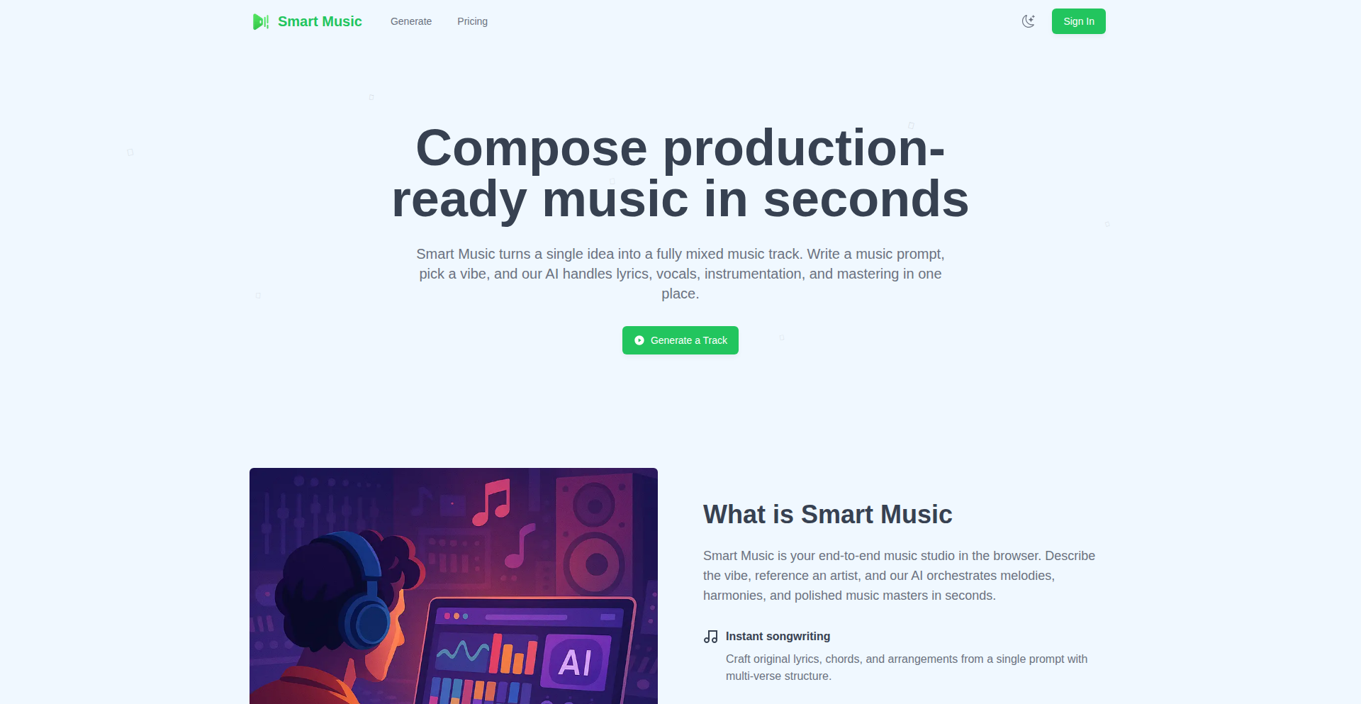 Smusic.ai - Browser-Native AI Music Forge