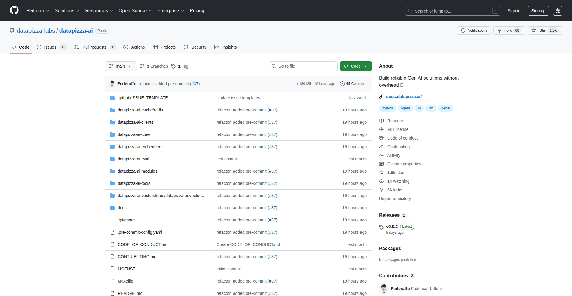 Datapizza AI: 轻量级开源生成式AI应用框架