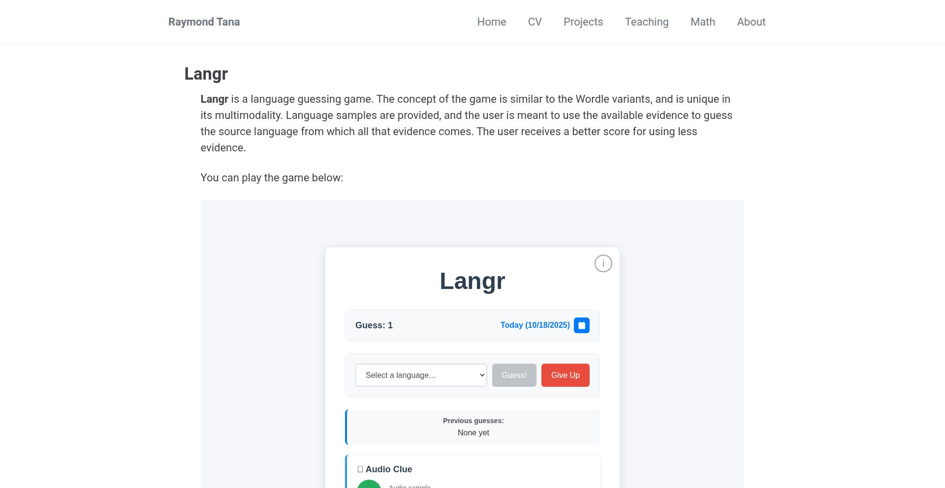 Langr:多模态语言探秘游戏