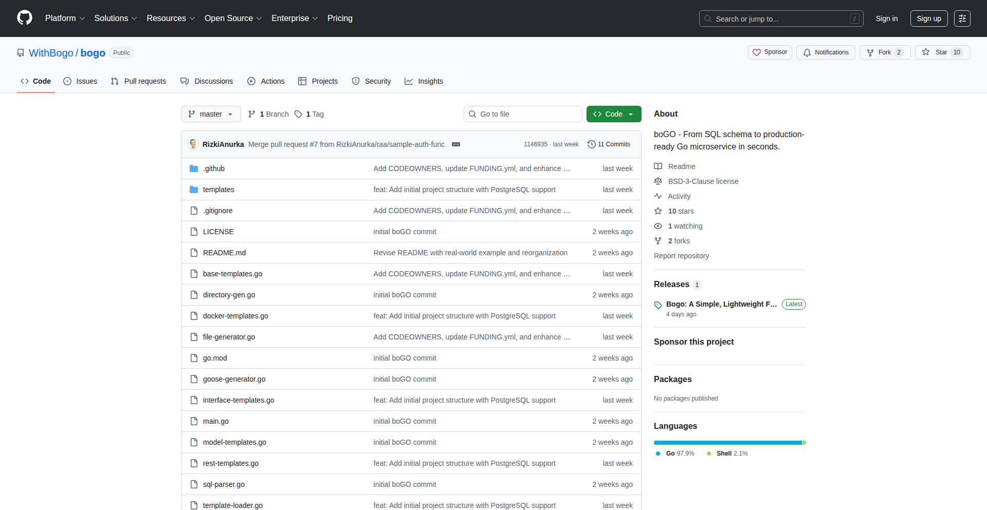 SQL2Go-Booster