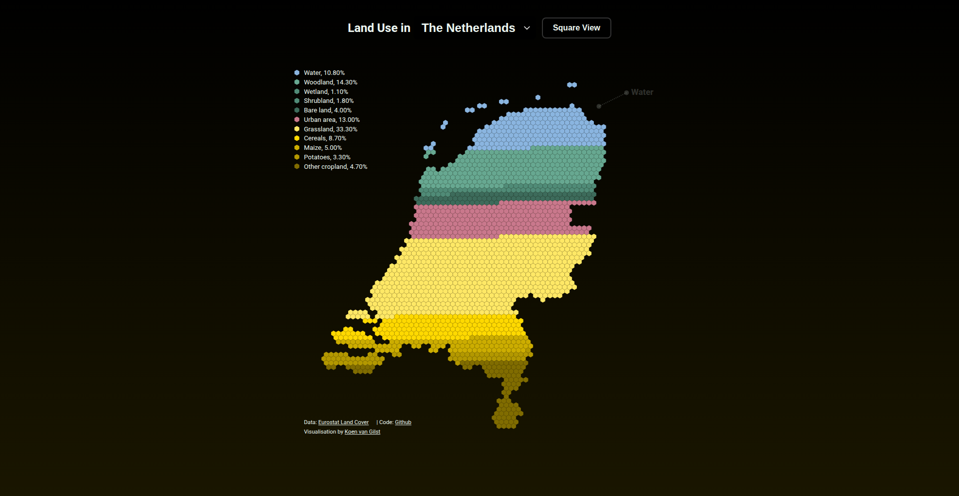 欧陆地利用可视图化 (EuroLandViz)
