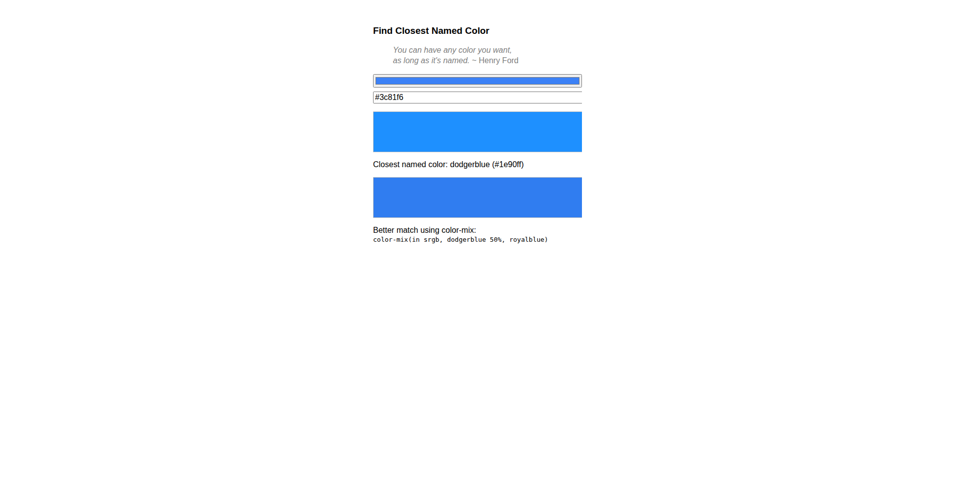 近接色名探索器 (Closest Named Color Finder)
