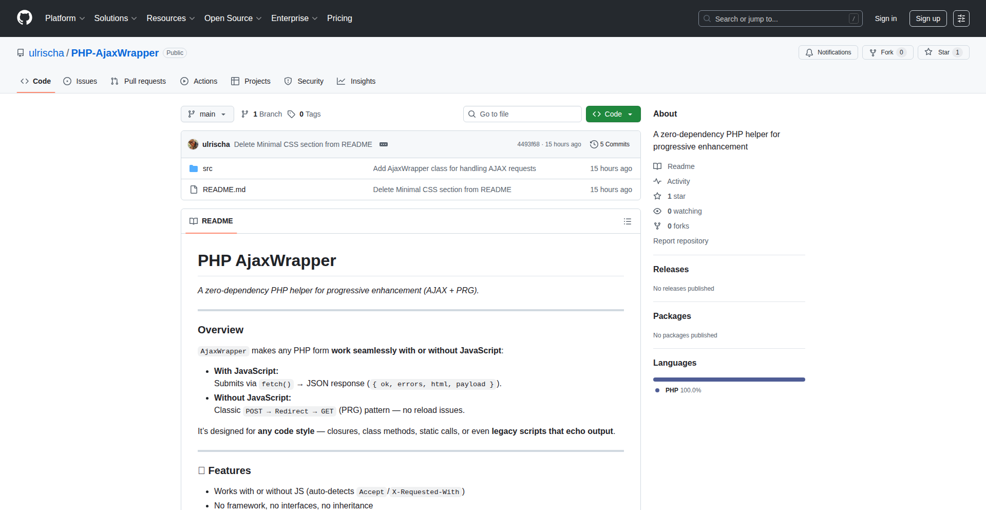 PHP-AjaxWrapper: 進化型Web体験のためのローコードPHPヘルパー