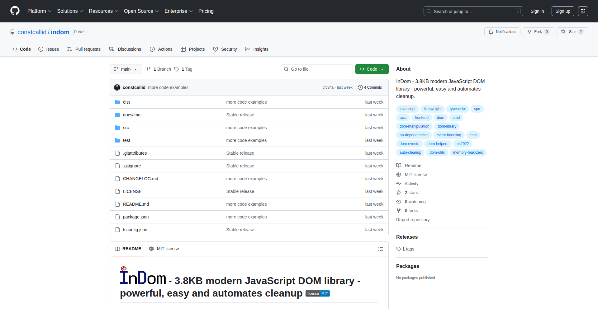 InDom: Auto-Cleanup DOM Enhancer