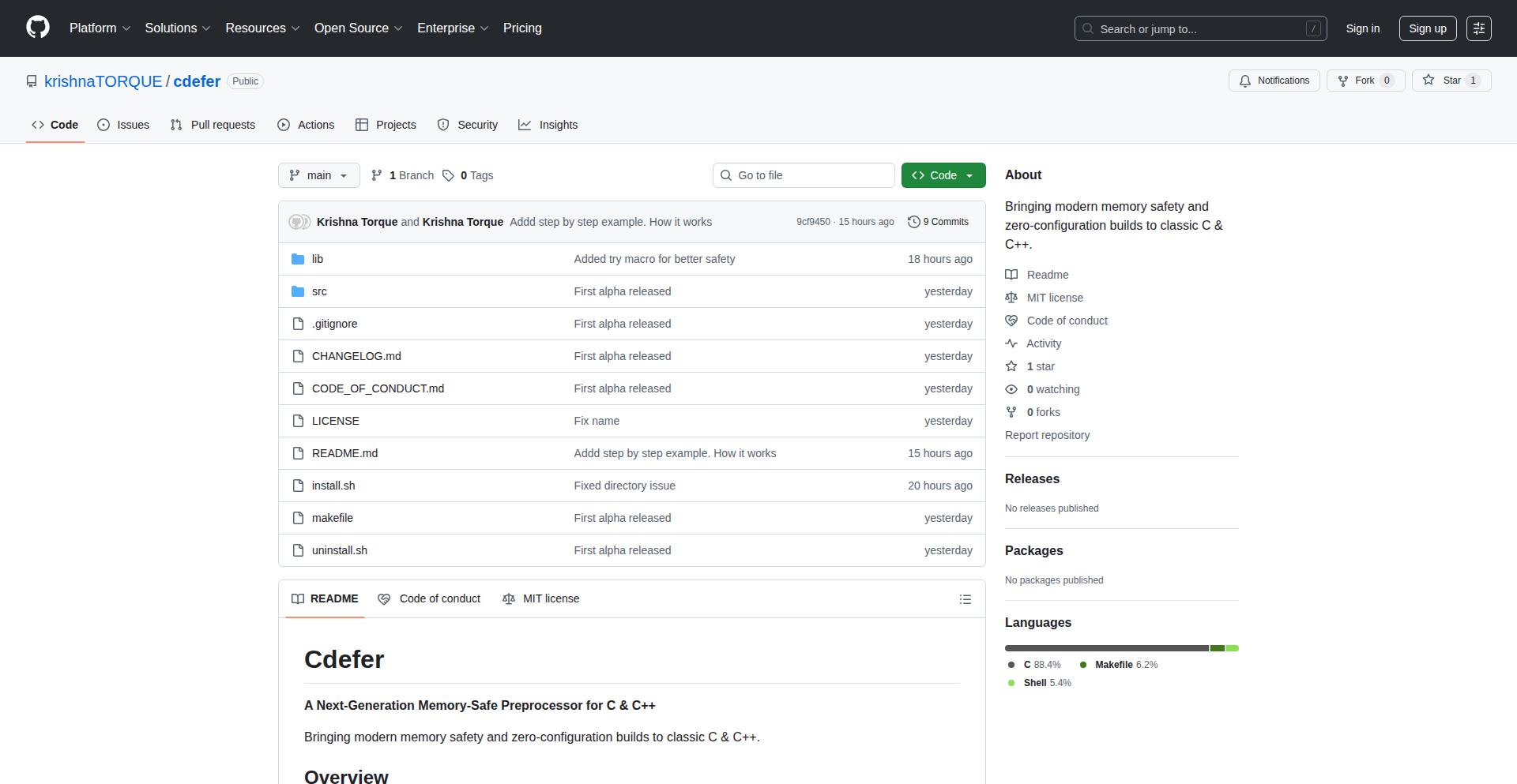Cdefer: Memory-Safe C/C++ Preprocessor