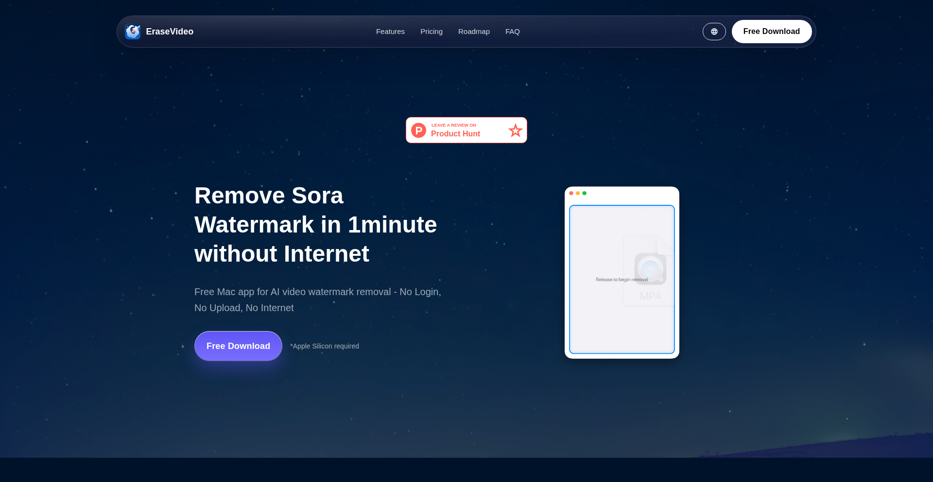 EraseVideo: Local AI Watermark Eraser