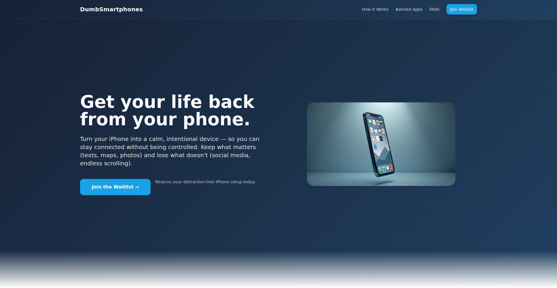 dumbsmartphones: Managed Minimalist iPhone