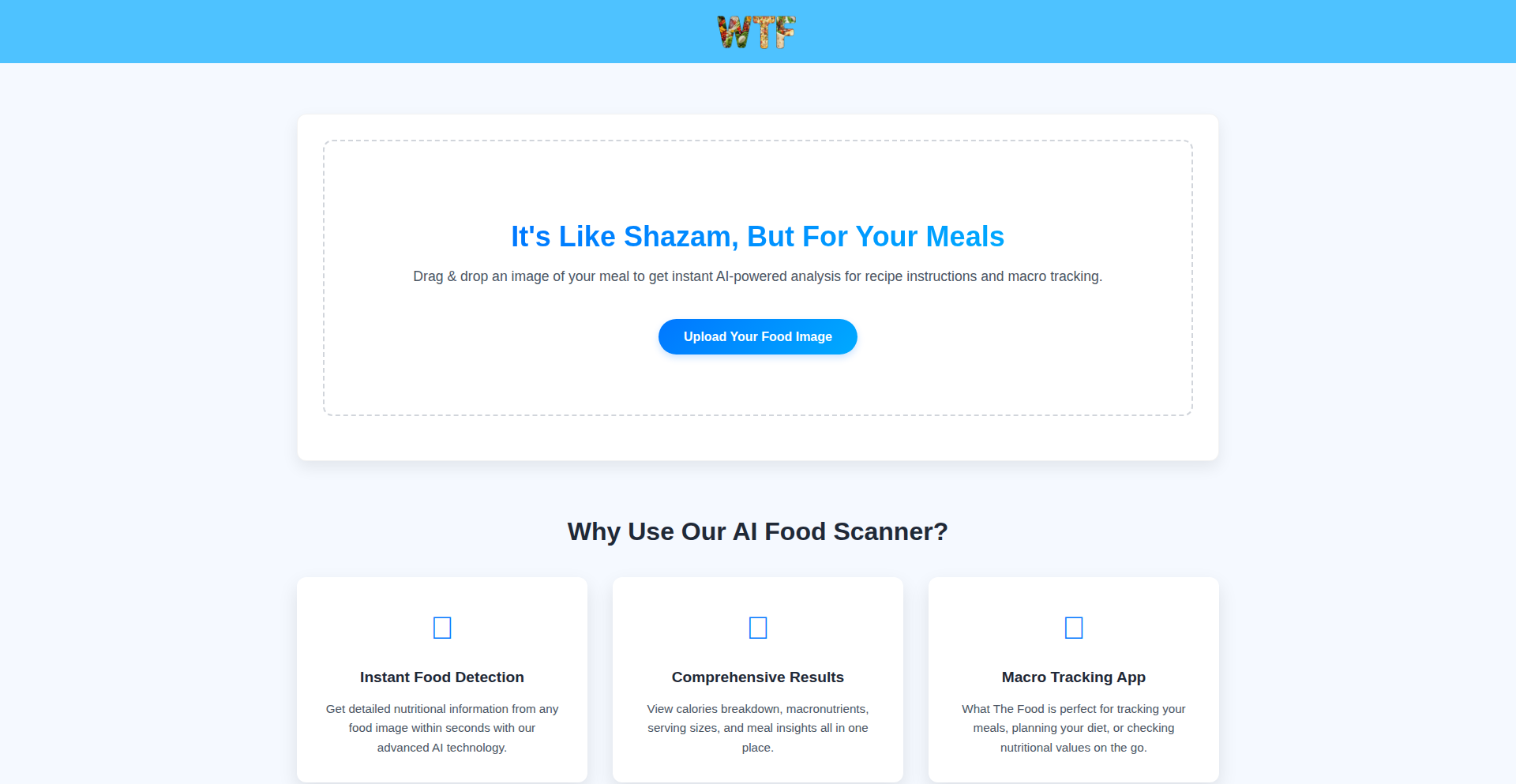 WTF: AI Food Recognition Engine